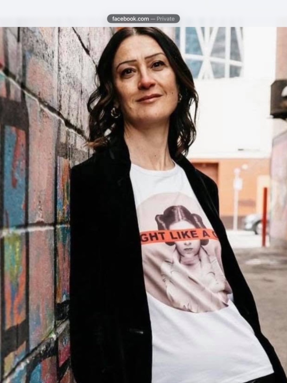 KATE HEWKO rare graphic “Fight like a Girl” t shirt. Small. black - Picture 2 of 9